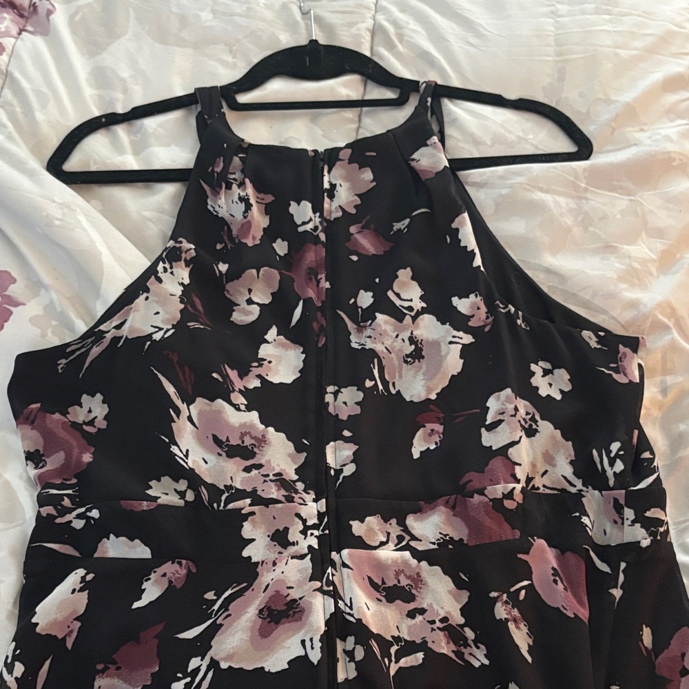 Torrid Floral Ruffled High-Low Maxi Dress - Black Floral sz 12 PTP 20 - Picture 3 of 7